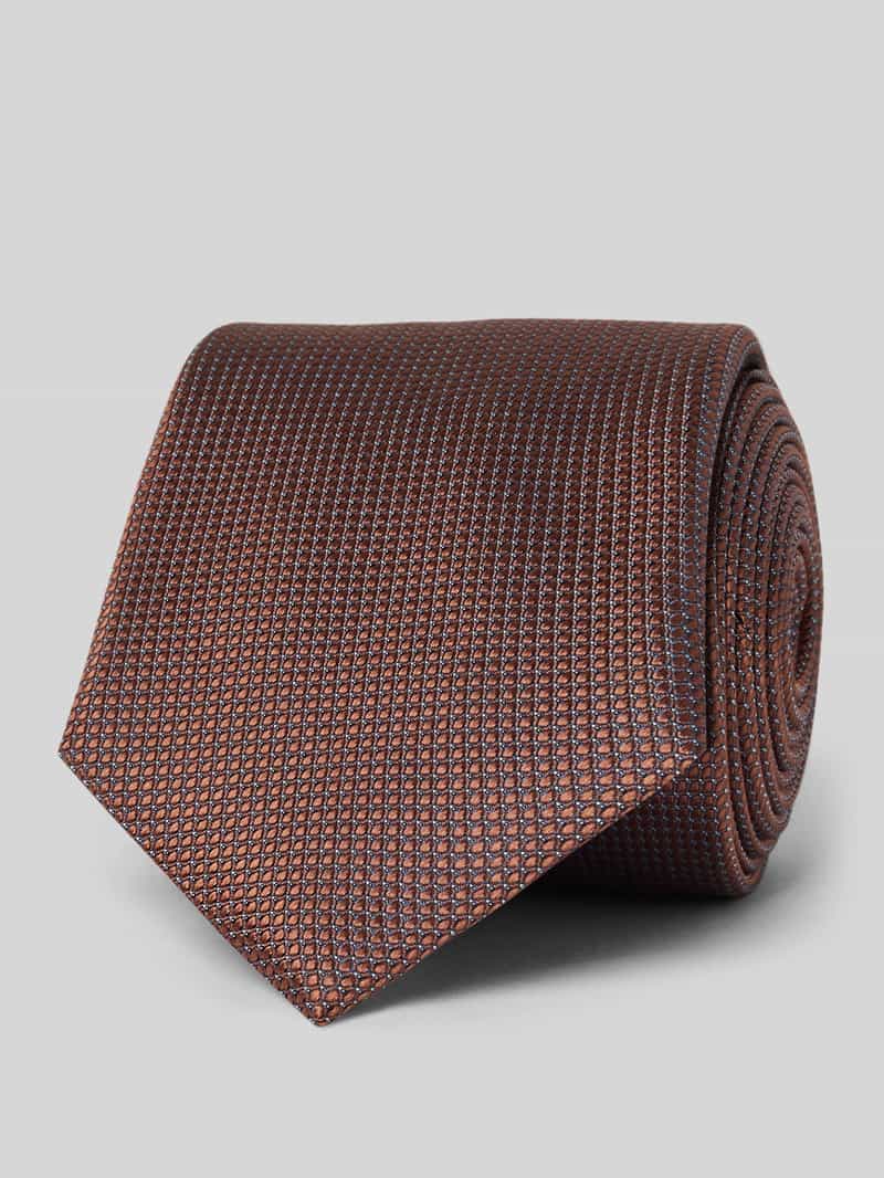 Krawat z jedwabiu z fakturowanym wzorem (6 cm)