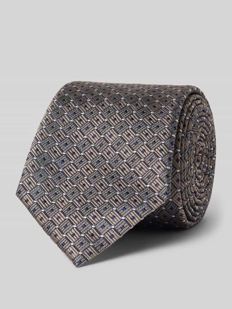 Krawat z jedwabiu ze wzorem na całej powierzchni (7,5 cm)