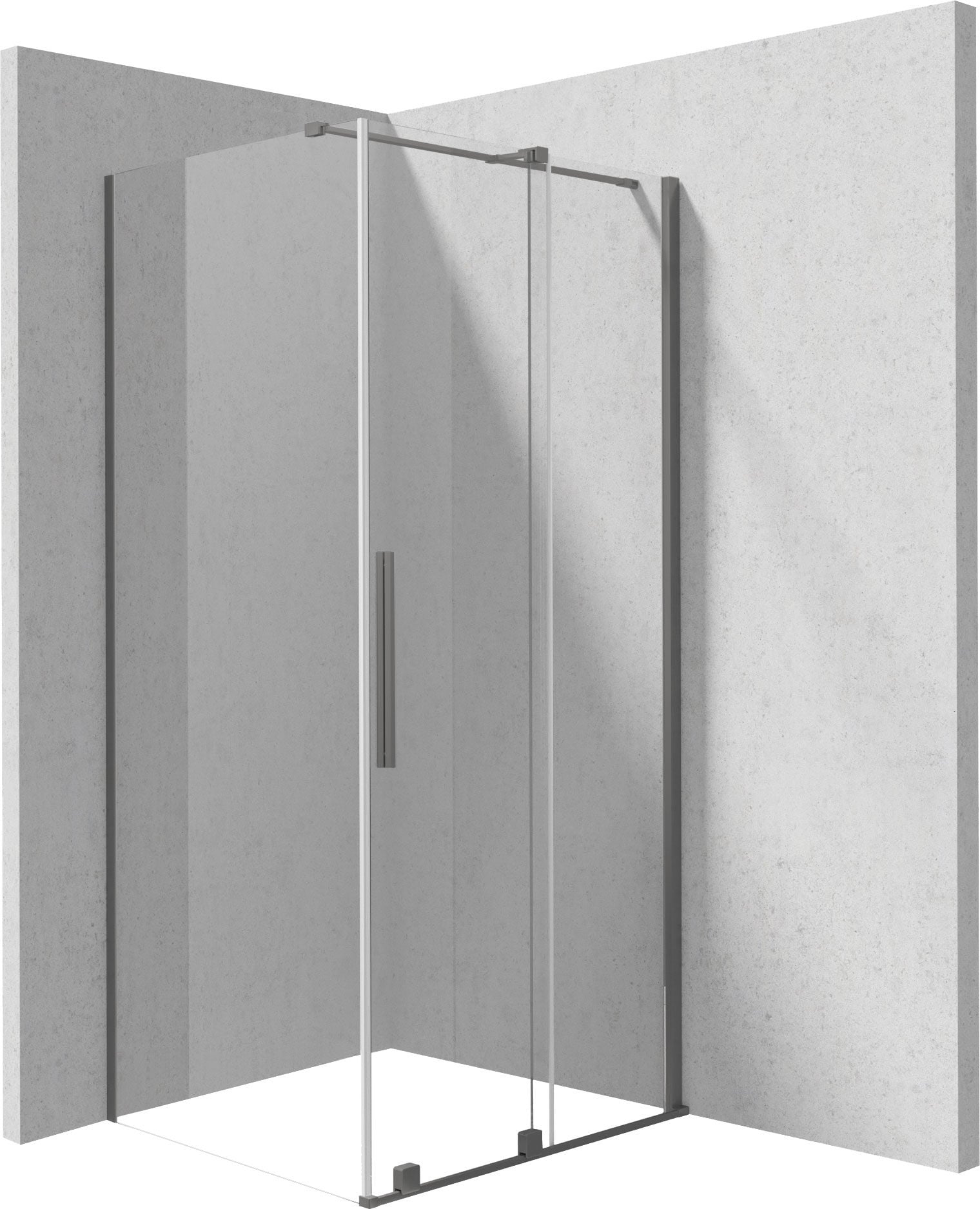 Deante Kabina Prysznicowa Prizma 100X80 Prostokątna Grafit Transparentne Kpndp10S08