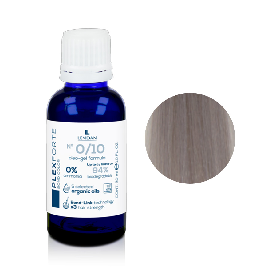 Lendan Plex Forte Bond Color, toner do włosów do trwałej lub półtrwałej koloryzacji, 0/10, 30ml