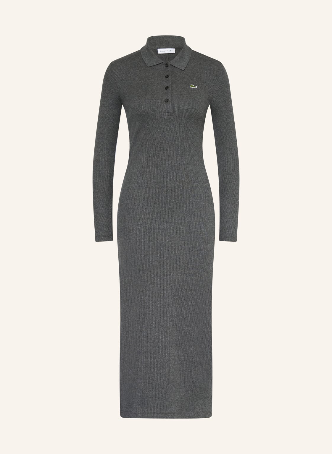 Lacoste Sukienka Polo Z Dżerseju grau