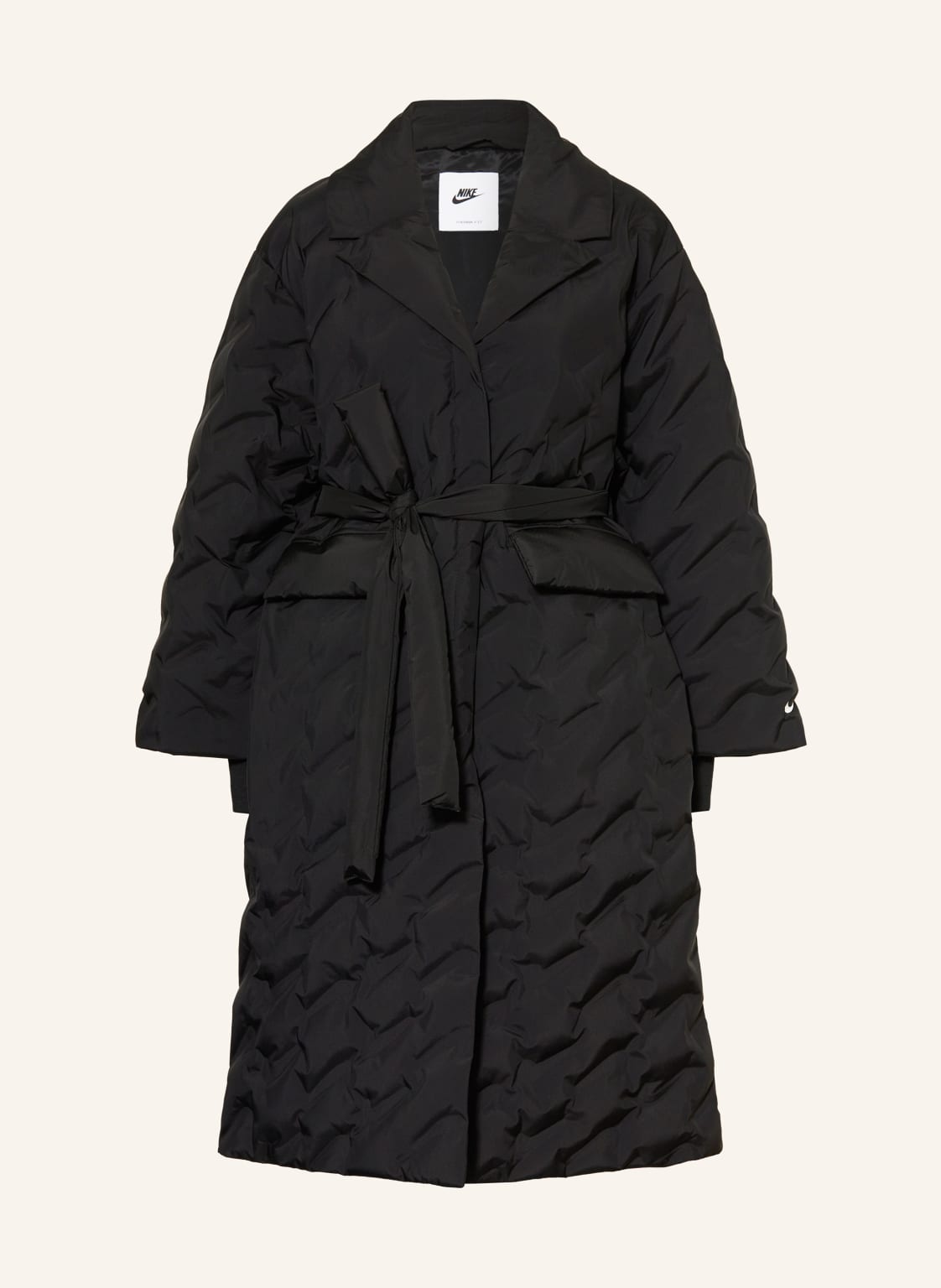 Nike Oversized Puchowy Płaszcz Sportswear Swoosh schwarz