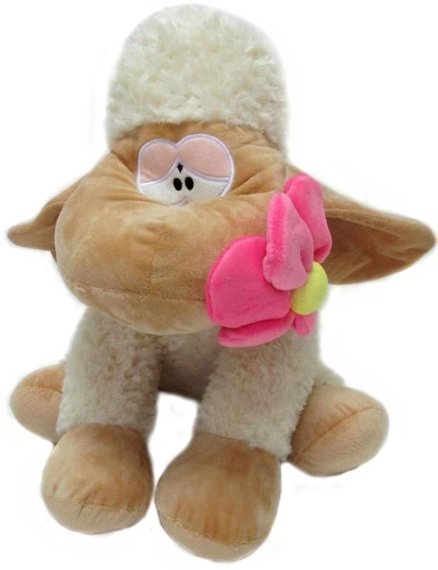 Owieczka z kwiatkiem 45cm - zabawka