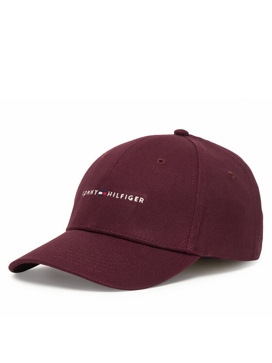 Tommy Hilfiger Czapka z daszkiem Th Foundation Hct 6 Panel Cap AM0AM14045 Bordowy