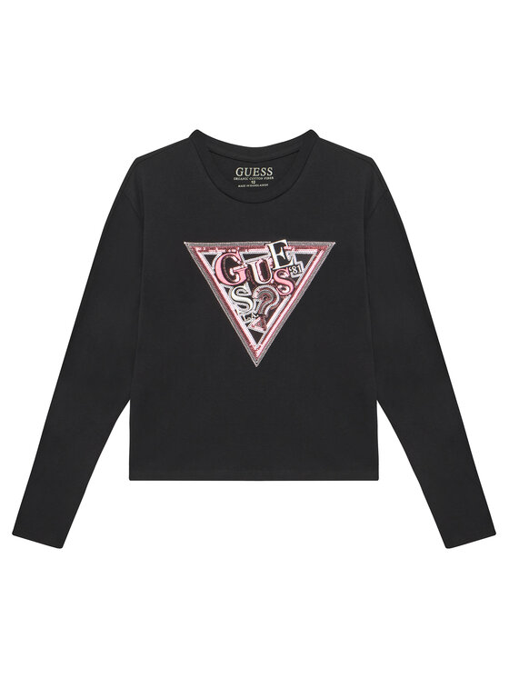 Guess Bluzka J5YI15 K6YW4 Czarny Regular Fit