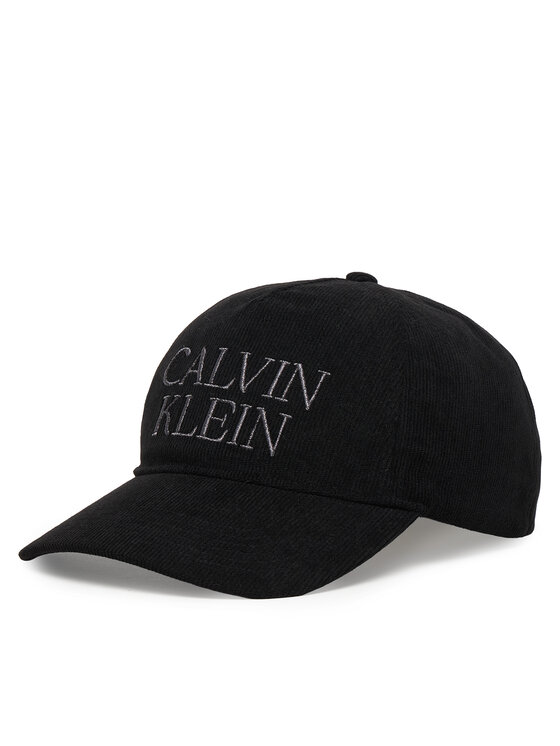 Calvin Klein Czapka z daszkiem Corduroy Graphic 5 Panel Cap LV04D5064G Czarny
