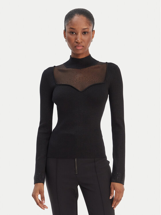 Guess Sweter W6RR45 Z4842 Czarny Regular Fit