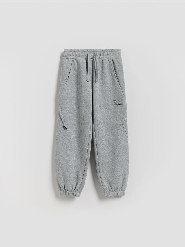 Reserved - Ocieplane spodnie cargo - jasnoszary