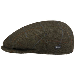 Kaszkiet z Wzorem w Kratkę by Lipodo, oliwkowy, 49 cm