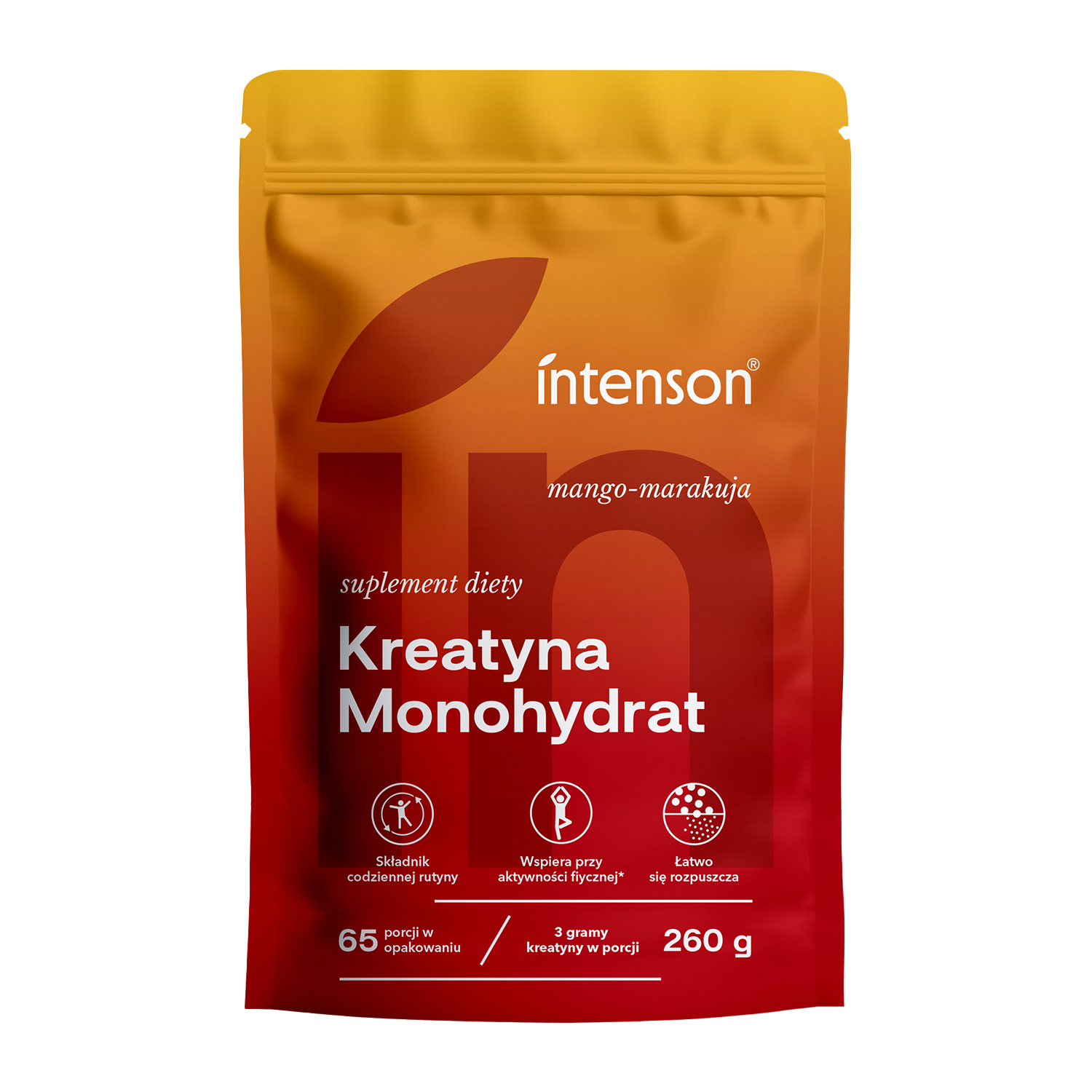 Intenson Kreatyna Monohydrat, smak mango-marakuja, 260 g