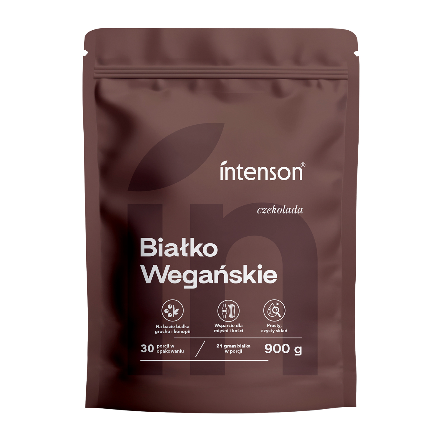 Intenson Wegańskie białko, smak czekoladowy, 900 g