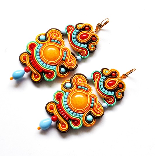 Sutaszowe kolczyki TANGER