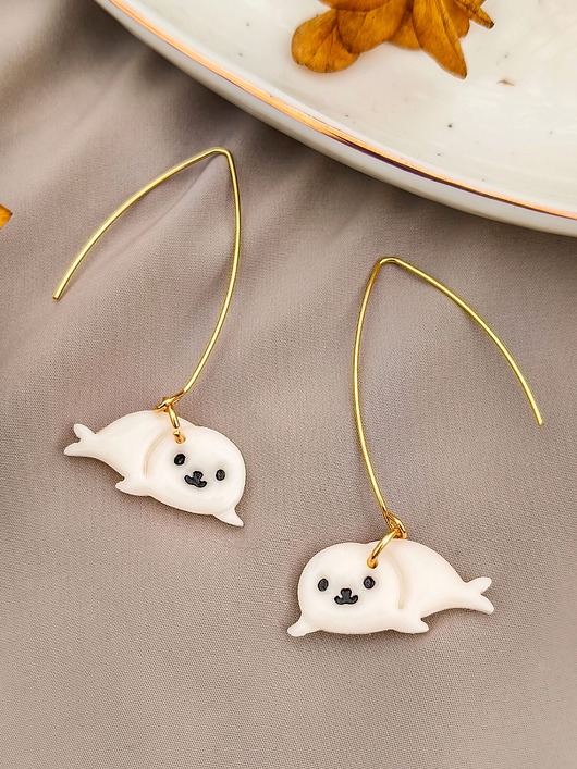 Kolczyki foczki, biżuteria dla dziewczyny, akcesoria z zwierzętami, boho