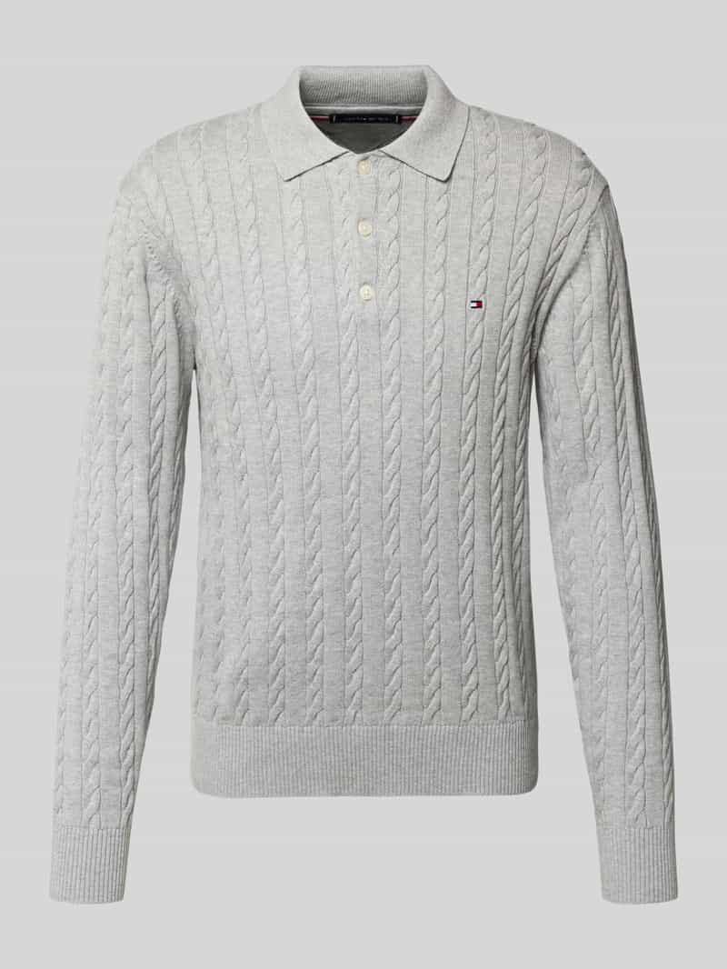 Sweter z dzianiny o kroju regular fit z czystej bawełny