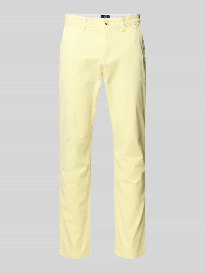 Chinosy o kroju straight fit z wpuszczanymi kieszeniami