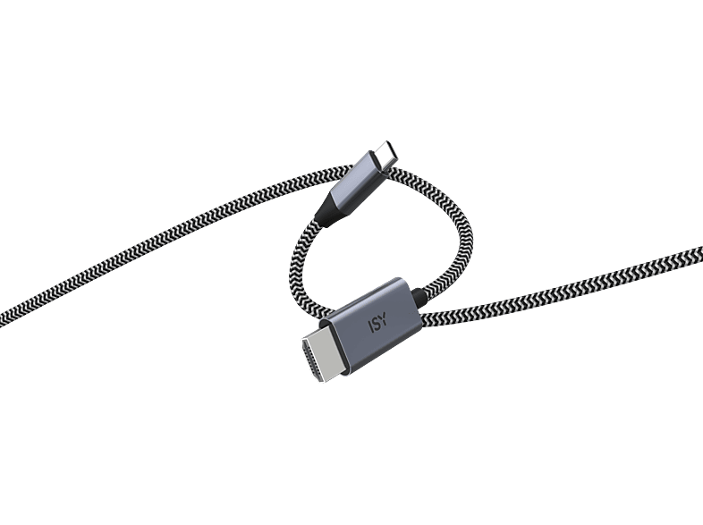 Kabel ISY IHD-9000-1 USB-C do HDMI 2 m Szary