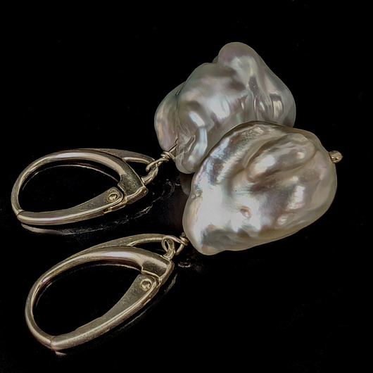 Kolczyki srebrne urocze perły