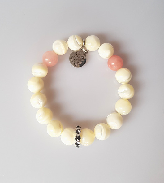 Bransoletka Perłowa z Jadeitem