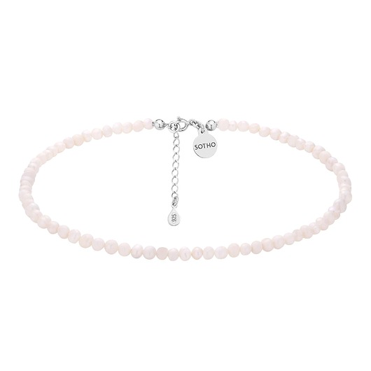 Srebrny choker z pereł naturalnych
