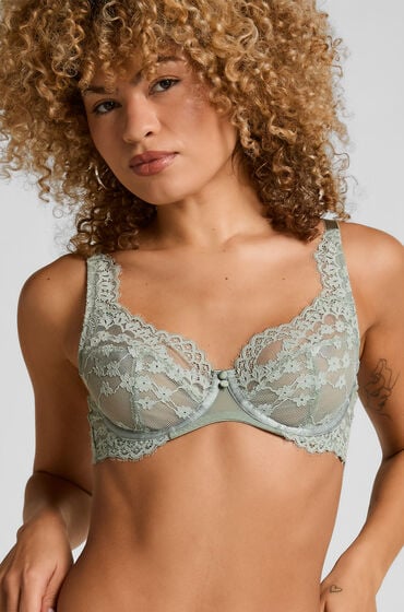 Hunkemöller Biustonosz nieusztywniany z fiszbinami Daisy Zielony