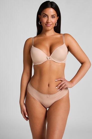 Hunkemöller Brazyliany bawełniane Georgia Beżowy