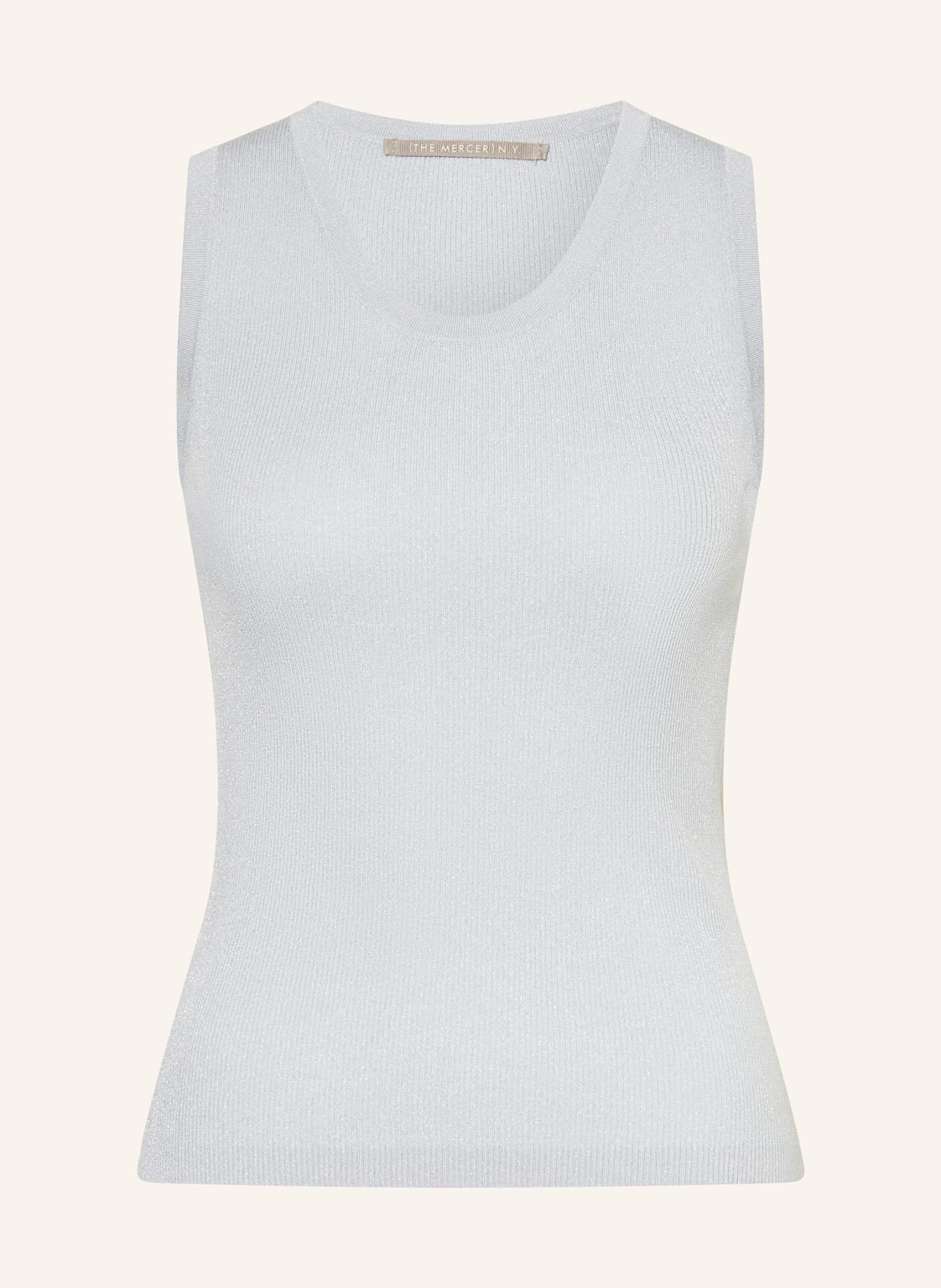 (The Mercer) N.Y. Dzianinowy Top Z Błyszczącą Przędzą blau