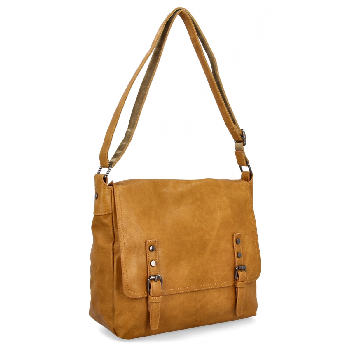 Torebka Damska Listonoszka Vintage firmy Herisson 1502L36 Żółta