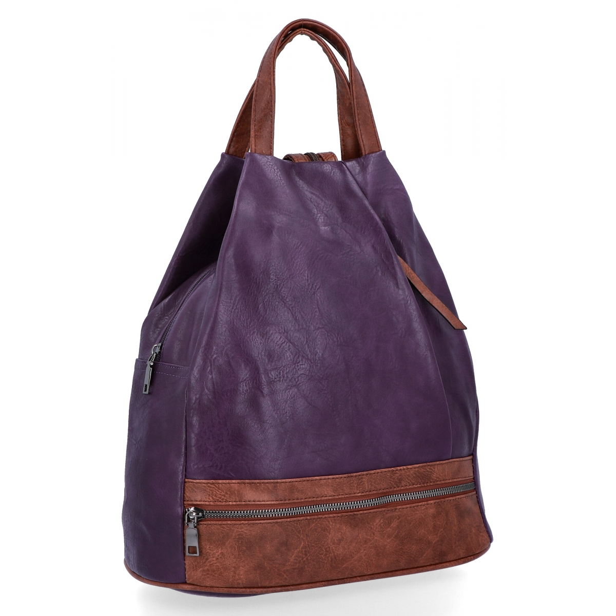 Uniwersalny Plecak Damski firmy Herisson 1552H2023-51 Ciemno Fioletowy