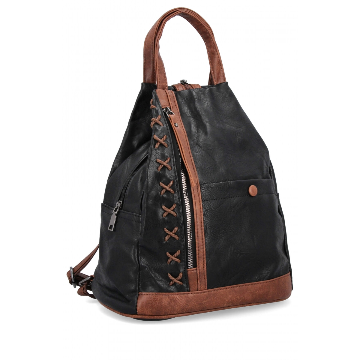 Stylowy Plecaczek Damski firmy Herisson 15-2B315 Czarny