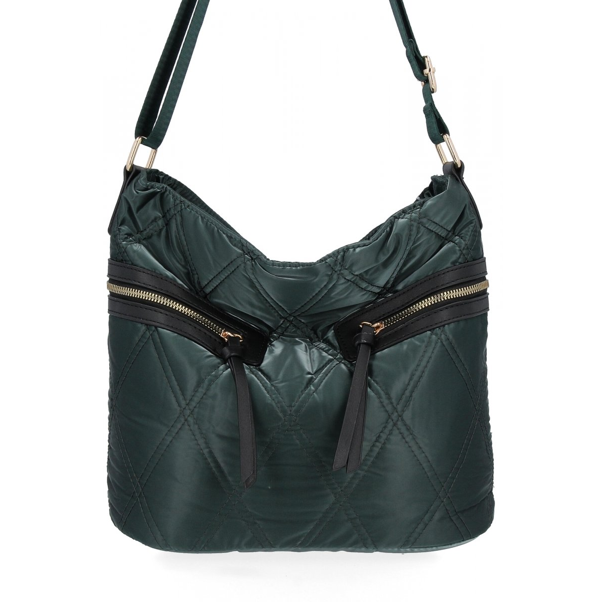 Pikowana Torebka Damska Listonoszka firmy Herisson 1252L80141 Butelkowa Zieleń