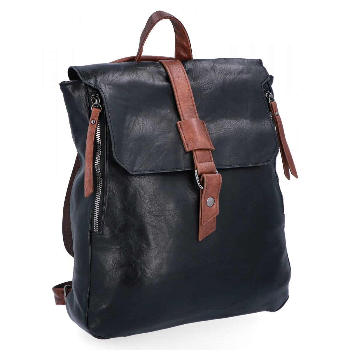 Plecak Damski Vintage XL firmy Herisson 1652H2023-11 Czarny