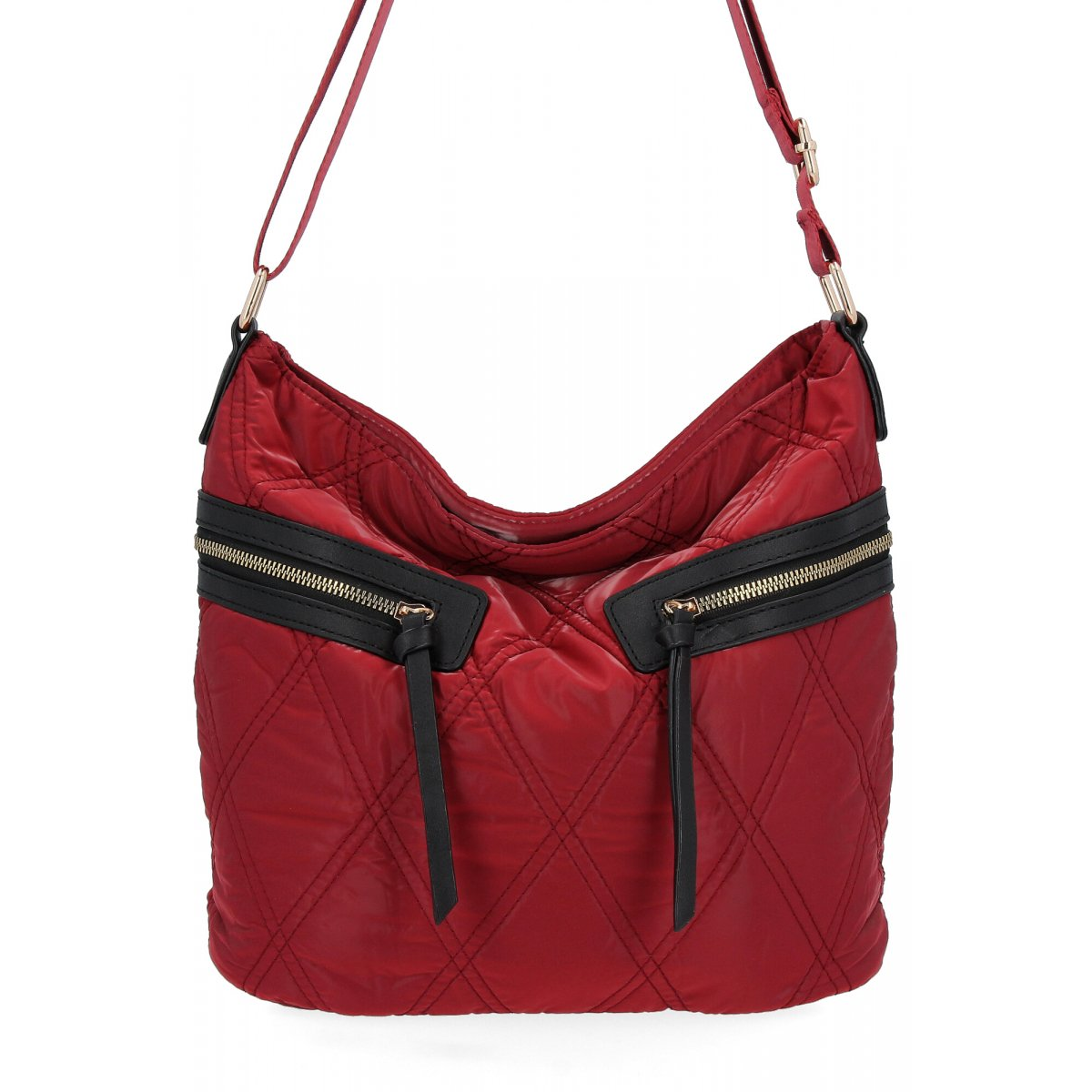 Pikowana Torebka Damska Listonoszka firmy Herisson 1252L80141 Bordowa