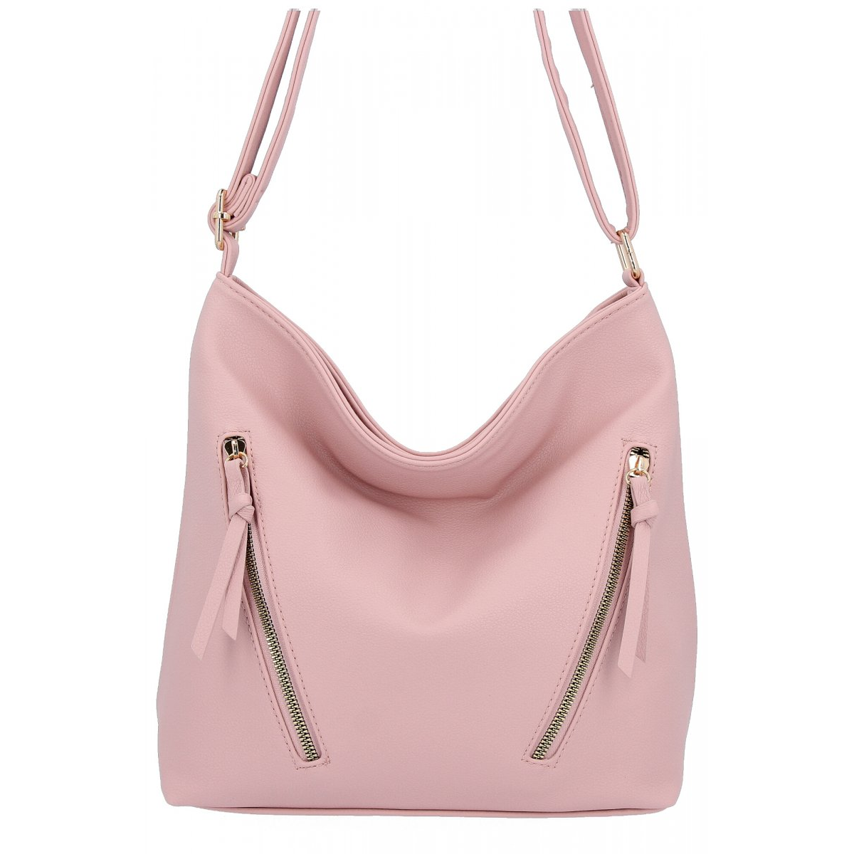 Torebka Damska Duża Listonoszka firmy Herisson 1052L2082 Pudrowy Róż