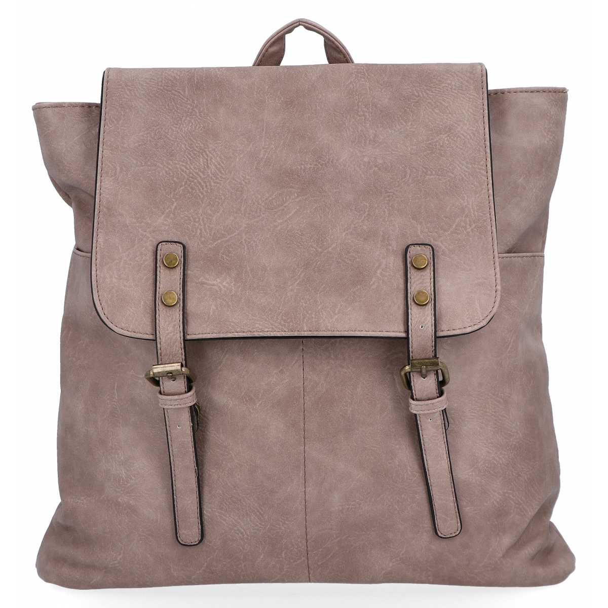 Plecak Damski Vintage XL firmy Hernan HB0230 Ciemno Beżowy