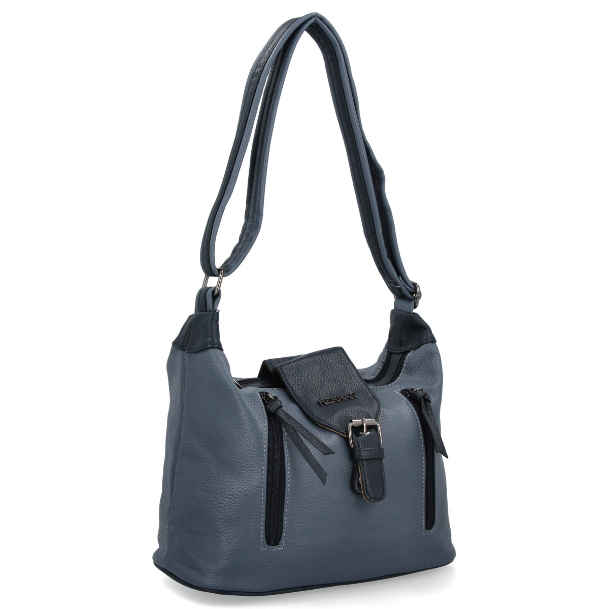 Torebka Listonoszka 2 Komory firmy Hernan 2357 Jasno Niebieska/Granatowa