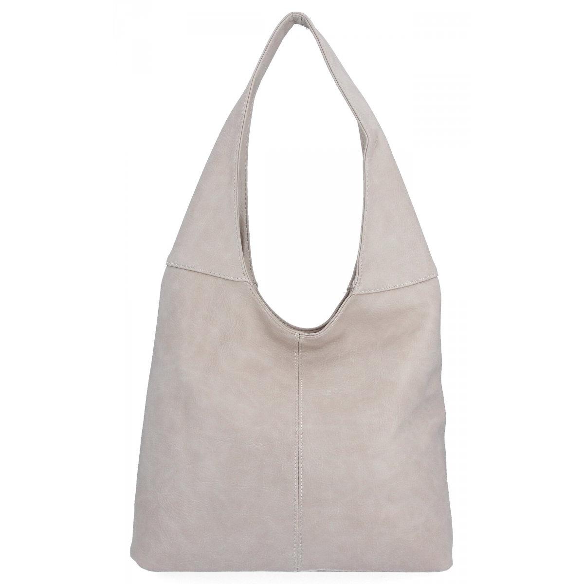 Uniwersalne Torebki Damskie Shopper Bag firmy Hernan HB0141 Beżowa