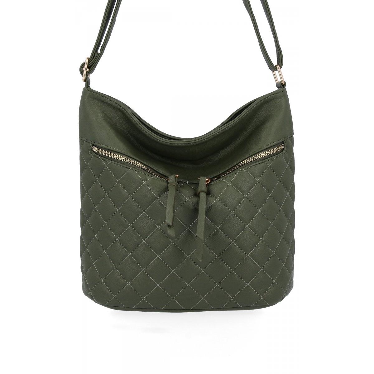 Pikowana Torebka Damska Listonoszka firmy Herisson 1052L2091 Zielona