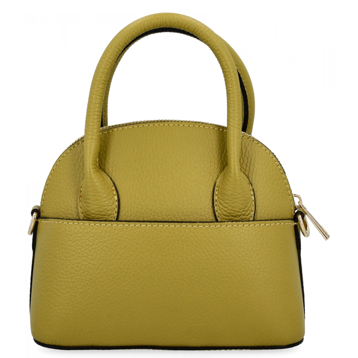 Mała Torebka Skórzana Do Ręki Włoski Kuferek 6602 Limonkowa