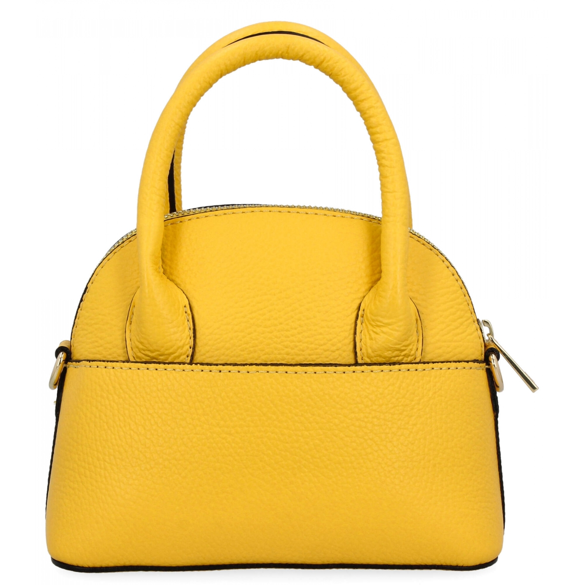 Mała Torebka Skórzana Do Ręki Włoski Kuferek 6602 Żółta