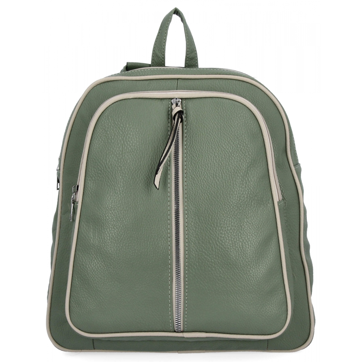 Miejski Plecak Damski 2 Komory firmy Hernan HB0407 Jasno Zielony/Beżowy