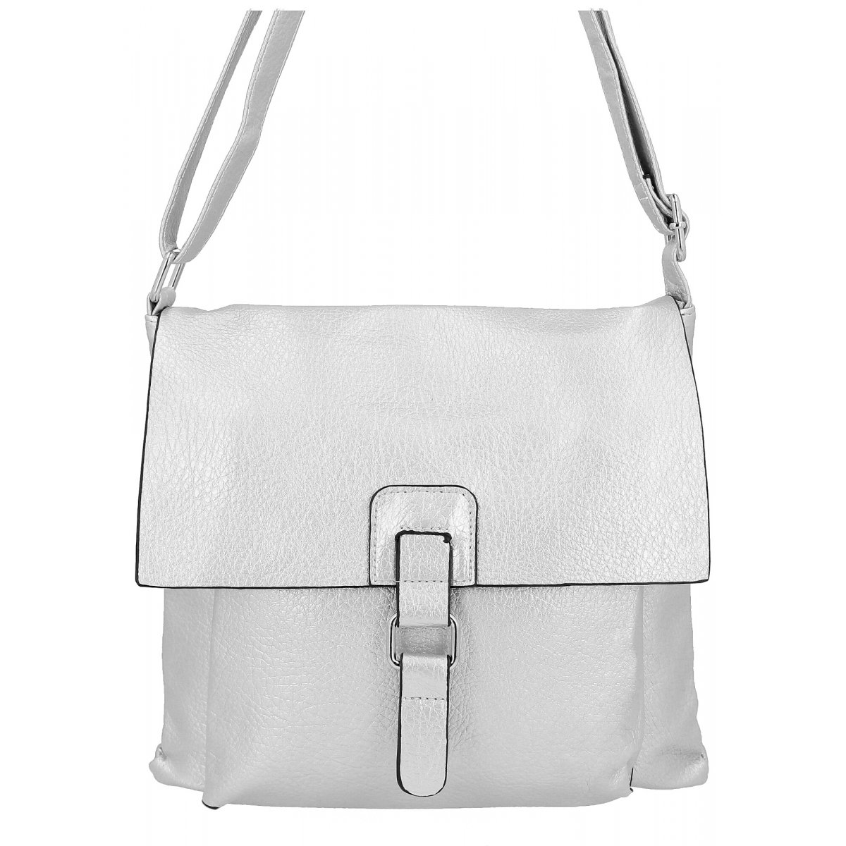 Torebka Damska Listonoszka Vintage firmy Hernan T-17 Srebrna