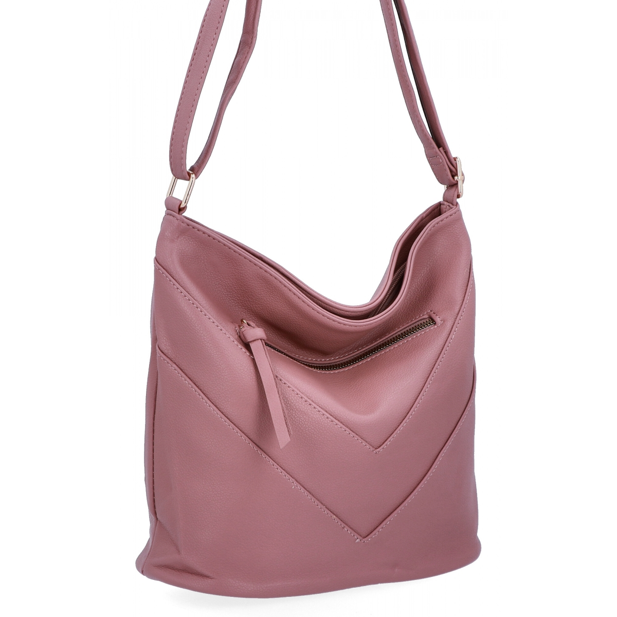 Pikowana Torebka Damska Listonoszka firmy Herisson 1052L20708 Brudny Róż