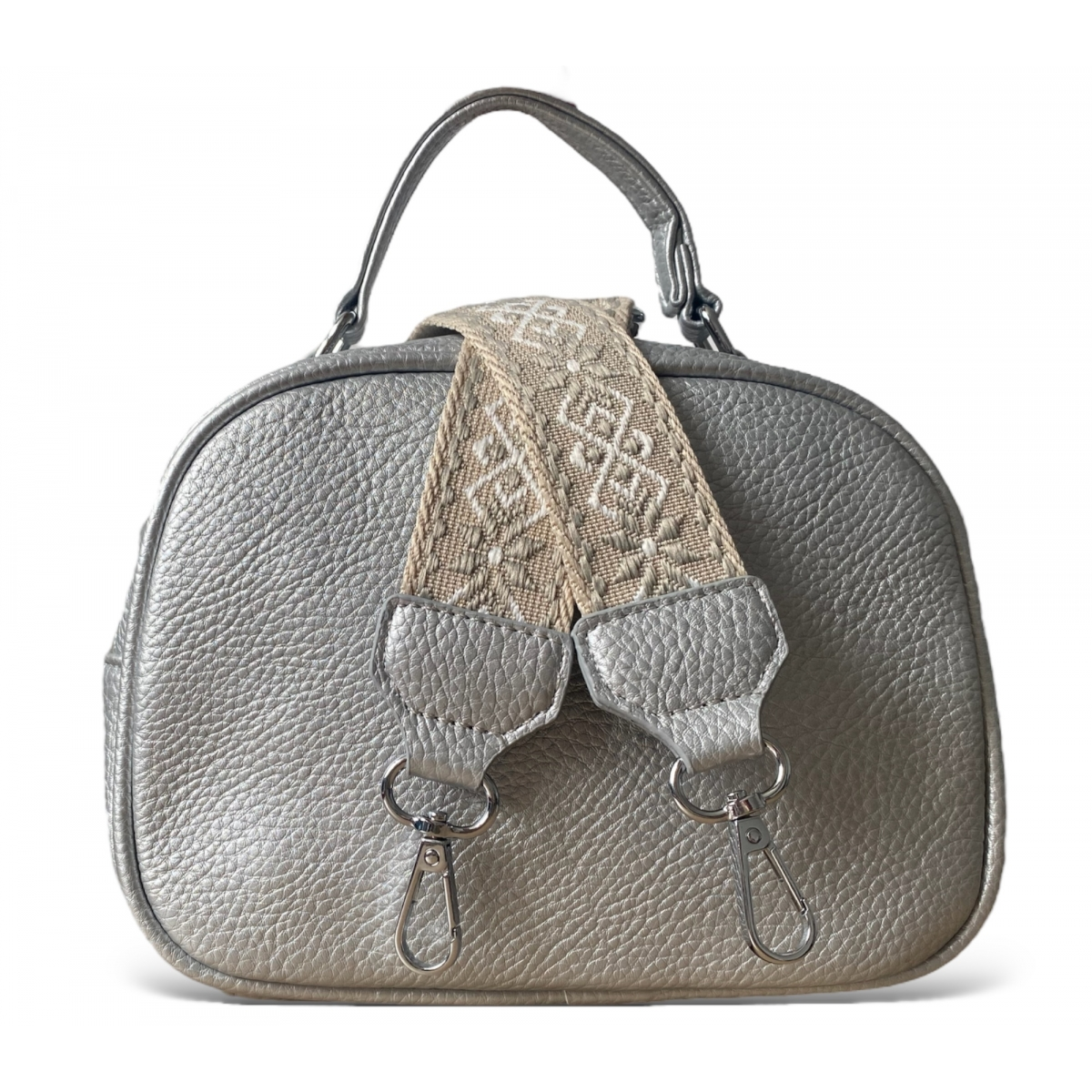 Mała Torebka Damska Listonoszka firmy Herisson 1352H2023-203 Srebrna