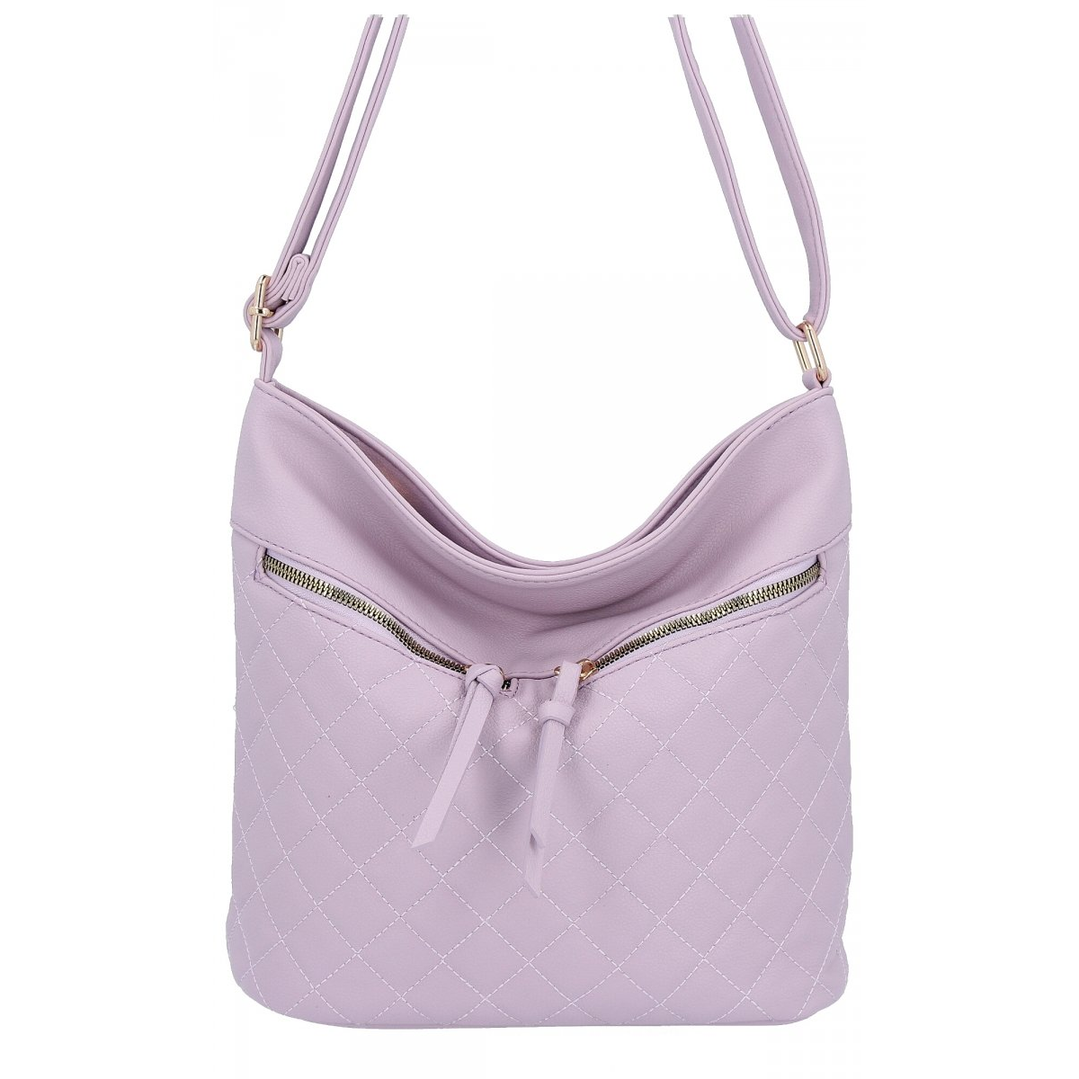 Pikowana Torebka Damska Listonoszka firmy Herisson 1052L2091 Jasno Fioletowa