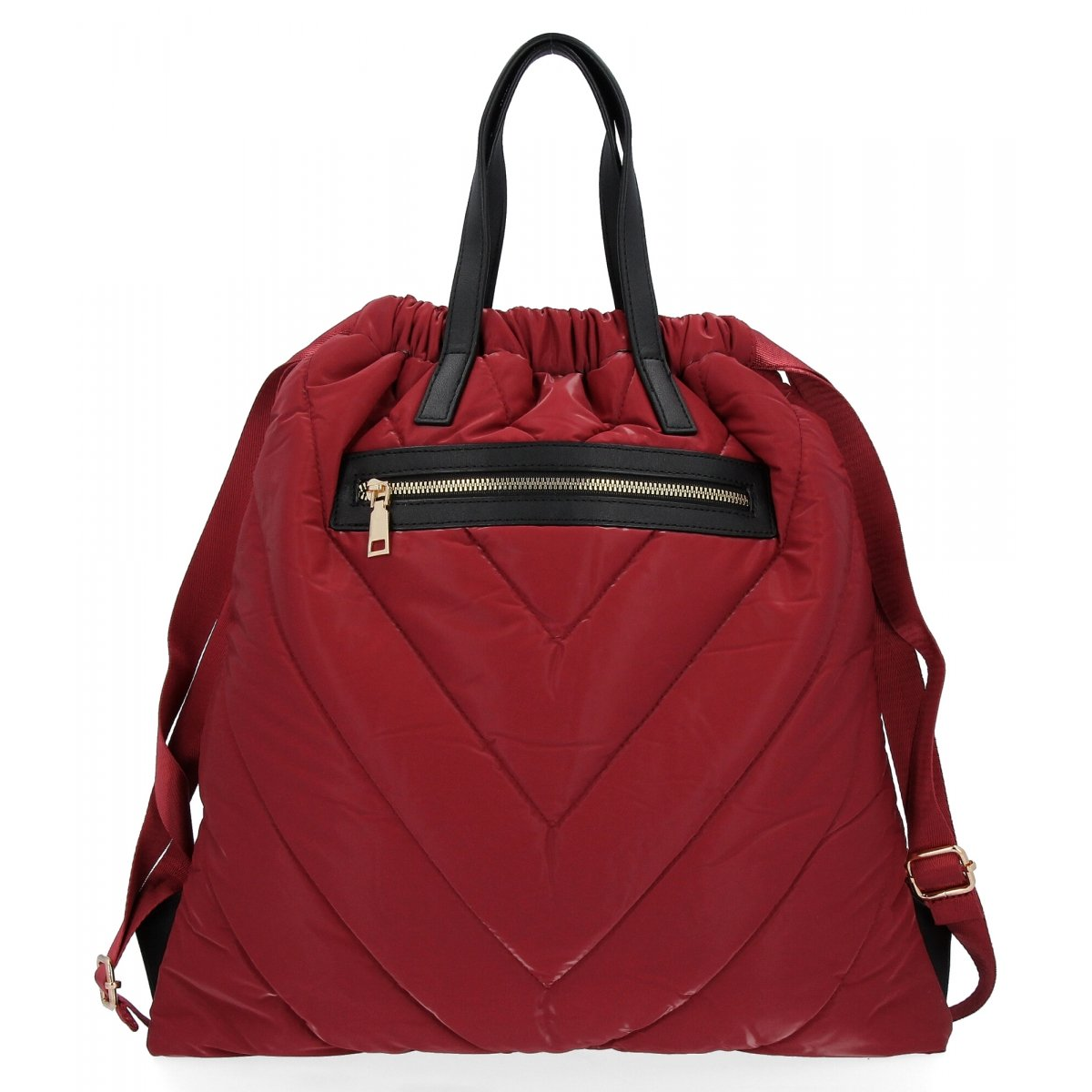 Pikowana Torebka Damska Plecak XXL firmy Herisson 1652L80146 Bordowa