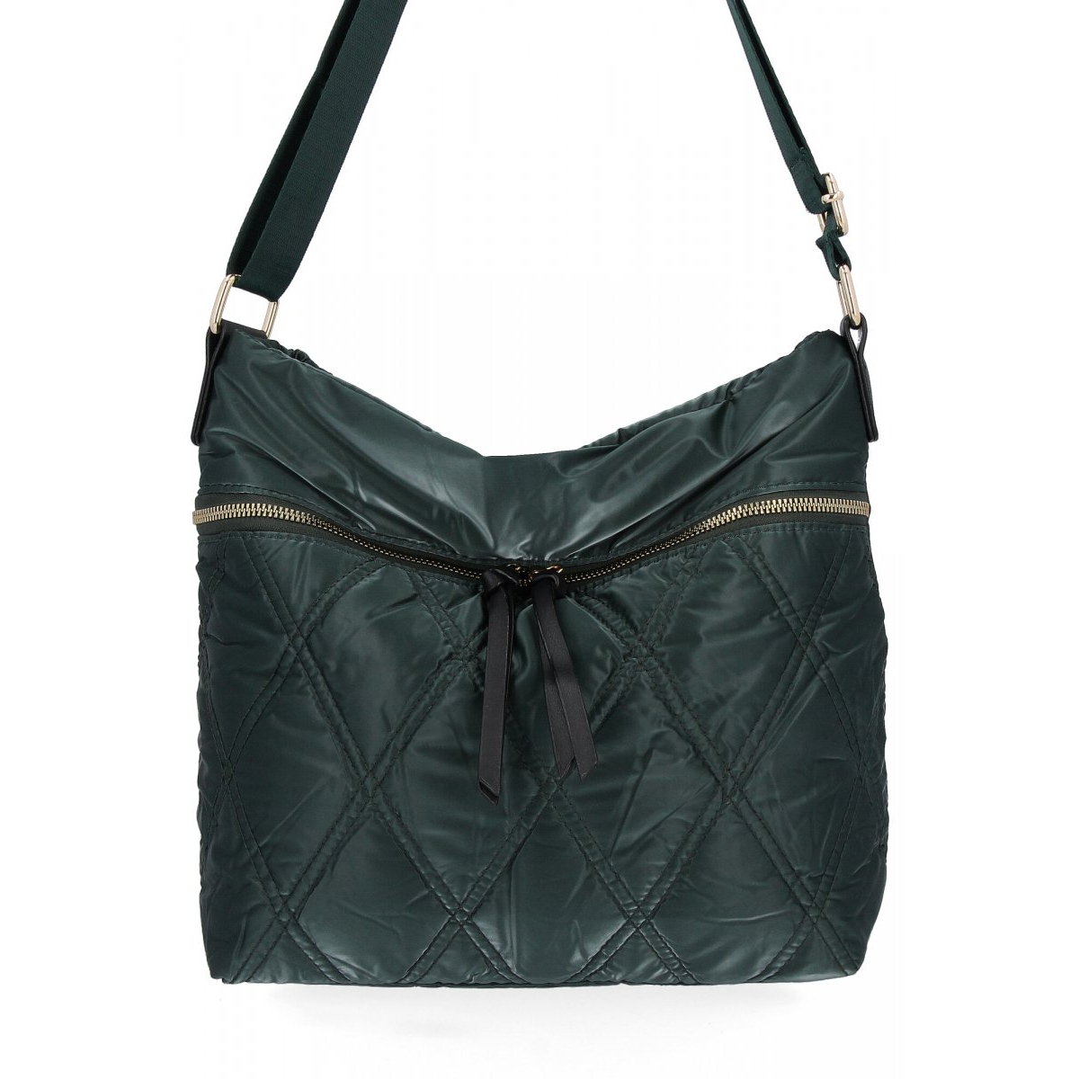 Pikowana Torebka Damska Listonoszka firmy Herisson 1252L80137 Butelkowa Zieleń