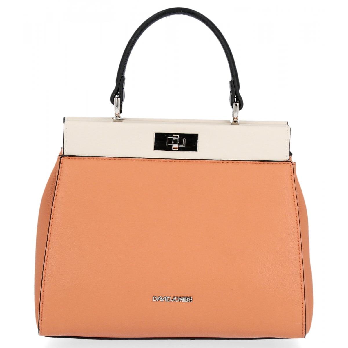 Dwukomorowa Torebka Damska Elegancki Kuferek firmy David Jones Koralowa