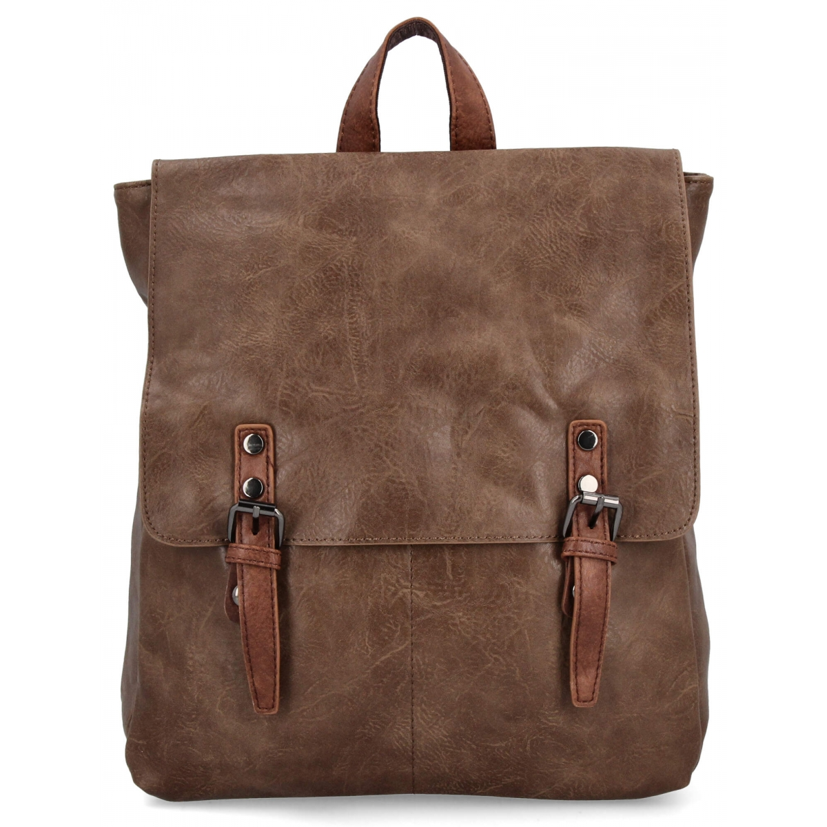 Plecak Damski w Stylu Vintage firmy Herisson 17B336 Ziemisty