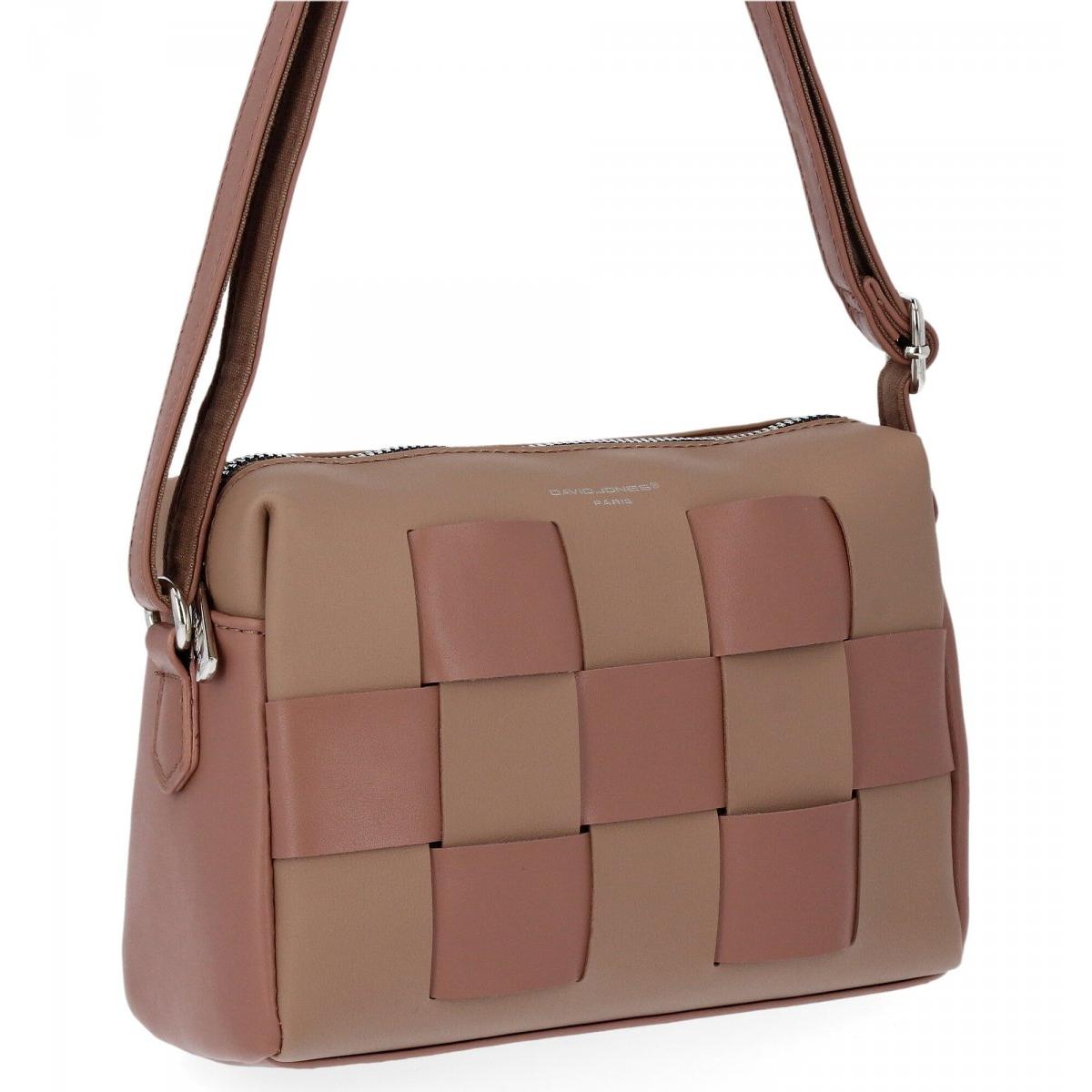 Torebka Modna Listonoszka David Jones Brudny Róż 6645-1