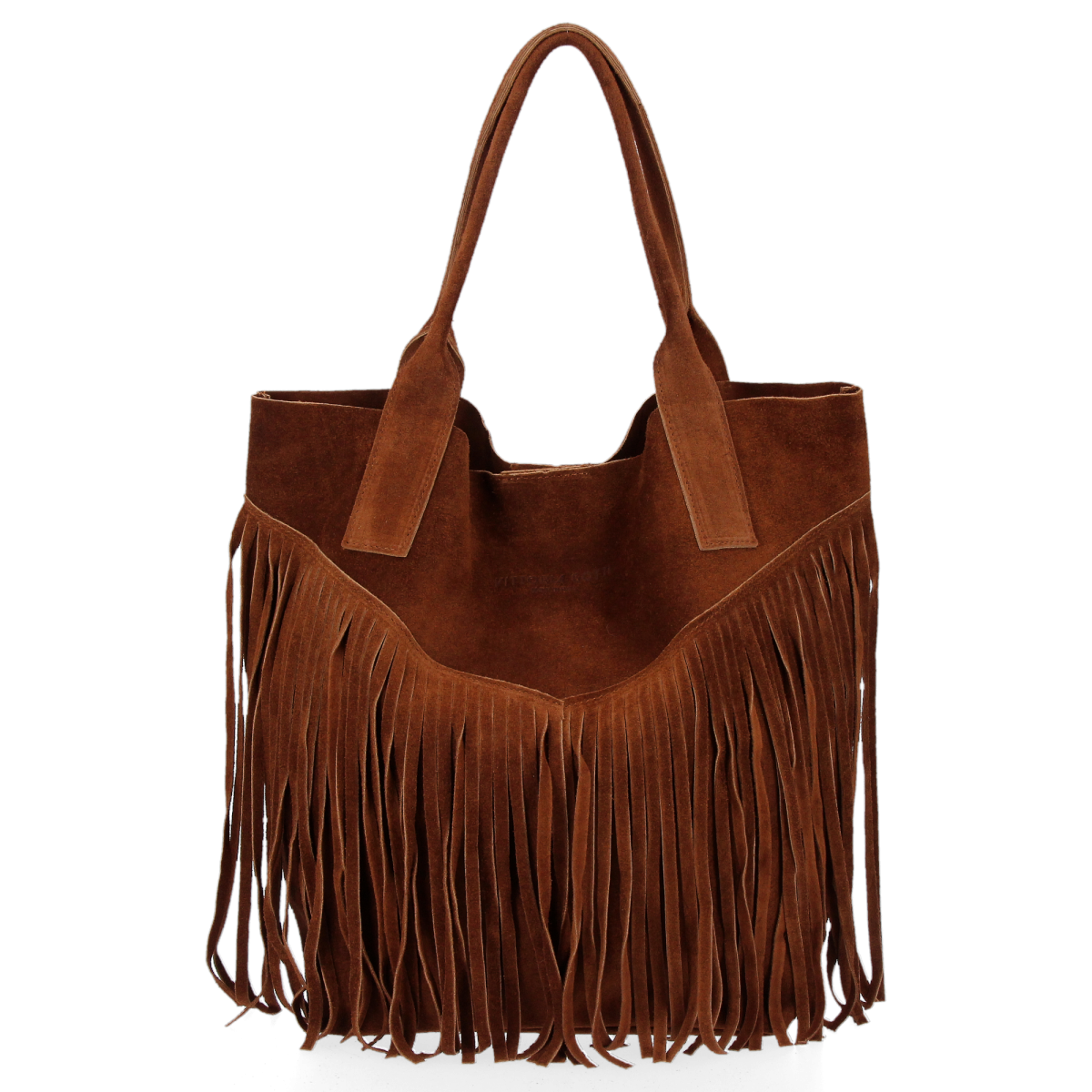 Torebka Skórzana Boho Shopper Bag Vittoria Gotti Brązowa VPOS9